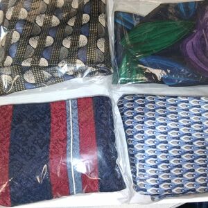 Bundle Of 4 Ties Elegant Men's Patterned Ties Set